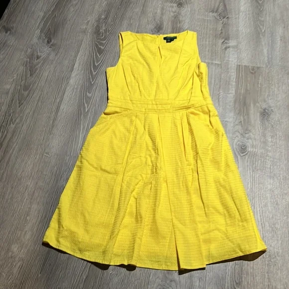Lauren Ralph Lauren Yellow Shift Dress - Picture 1 of 15